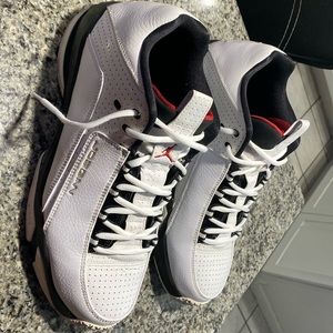 White/black Jordan high rise low,size 10.5